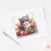 Schattigee kat  sticker (Envelop)