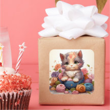 Schattigee kat  sticker