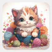 Schattigee kat  sticker (Voorkant)