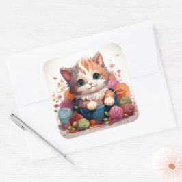 Schattigee kat  sticker