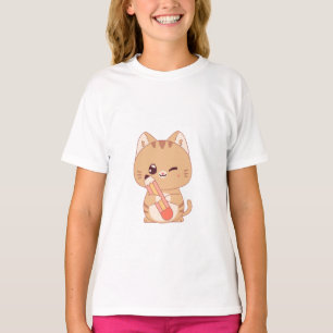 SCHATTIGEE KAT STUDENT KATTEN LIEFHEBBERS ONTWERP T-SHIRT