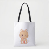 SCHATTIGEE KAT STUDENT KATTEN LIEFHEBBERS ONTWERP TOTE BAG (Voorkant)