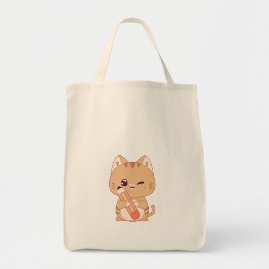 SCHATTIGEE KAT STUDENT KATTEN LIEFHEBBERS ONTWERP TOTE BAG (Voorkant)