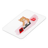 Schattigee kat surfen op het internet op een compu magneet (Linkerzijde)