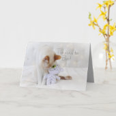 Schattigee kat te Schattige om te boe! Halloween Kaart (Gele Bloem)