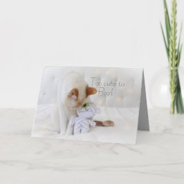 Schattigee kat te Schattige om te boe! Halloween Kaart