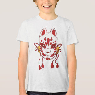 Schattigee kat - Traditioneel Japans vossenmasker  Tri-Blend Shirt