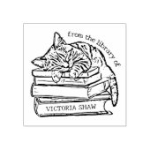 Schattigee kat uit de bibliotheek van Bladwijzer Rubberstempel (Afrduk)