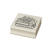 Schattigee kat uit de bibliotheek van Bladwijzer Rubberstempel (Stempel)