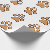 Schattigee kat verstopt zich in pootafdruk - Illus Cadeaupapier (Hoek)