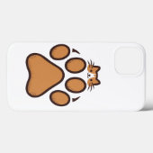 Schattigee kat verstopt zich in pootafdruk - Illus Case-Mate iPhone Case (Achterkant (horizontaal))