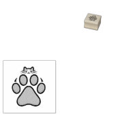 Schattigee kat verstopt zich in pootafdruk - Illus Rubberstempel (Gestempeld)