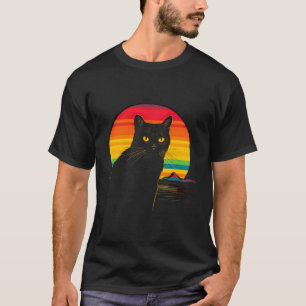Schattigee kat voor regenboog katten liefhebber ka t-shirt
