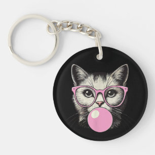 Schattigee kat voor vrouwen Funny Cat Lovers Sleutelhanger