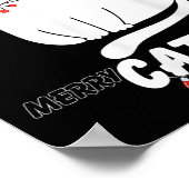 Schattigee Kat Vrolijk Kerstfeest Kat Liefhebbers  Poster (Hoek)