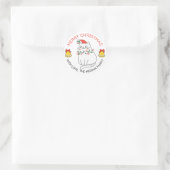 Schattigee Kat Vrolijke Kerstmis Stickers Kat en L (Tas)