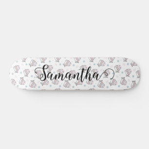 Schattigee Kat Winter Kerst Patroon Aangepast Persoonlijk Skateboard