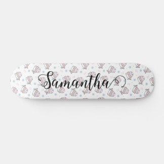 Schattigee Kat Winter Kerst Patroon Aangepast Persoonlijk Skateboard