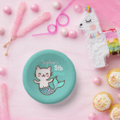 Schattigee kat zeemeermin meisje verjaardag meowma papieren kommen (Feest)