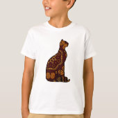 Schattigee kat zit op te kijken t-shirt (Voorkant)