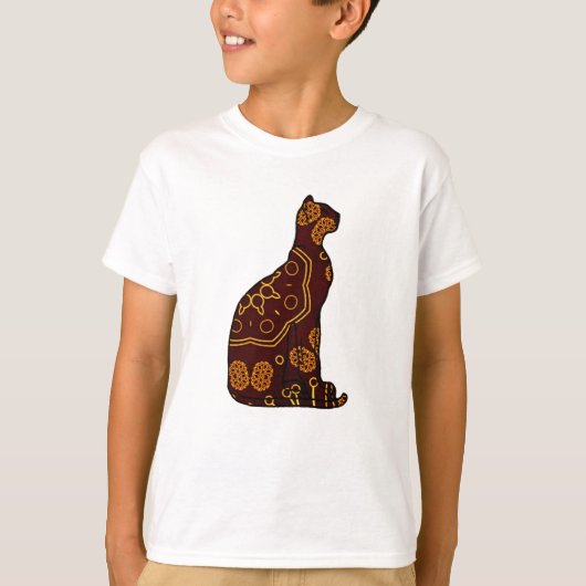 Schattigee kat zit op te kijken t-shirt (Voorkant)