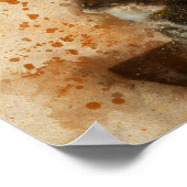 Schattigee kat zittend op een tafel waterverf schi poster (Hoek)