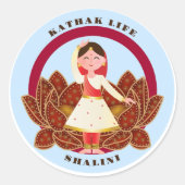 Schattigee Kathak Dance Sticker (Voorkant)