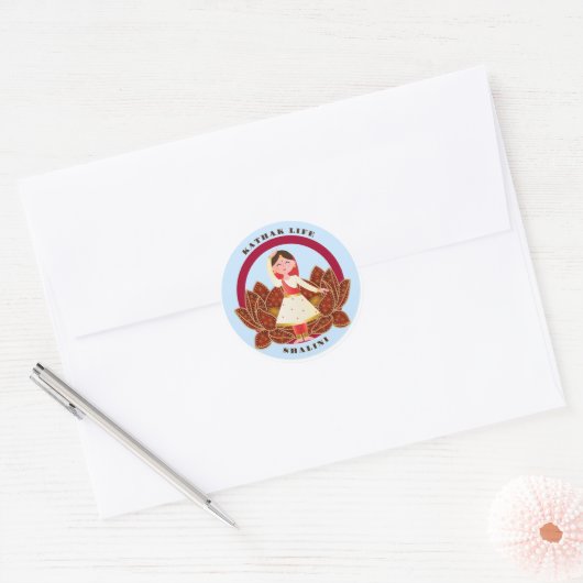 Schattigee Kathak Dance Sticker (Envelop)