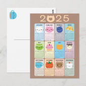 Schattigee Katten 2025 Kalender Briefkaart (Voorkant / Achterkant)