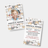 Schattigee Katten Aangepaste Moderne Foto Kind Ide Badge (Front & Back)