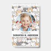 Schattigee Katten Aangepaste Moderne Foto Kind Ide Badge (Front)