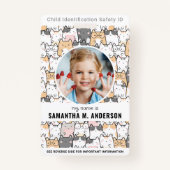 Schattigee Katten Aangepaste Moderne Foto Kind Ide Badge (Voorkant)
