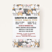 Schattigee Katten Aangepaste Moderne Foto Kind Ide Badge (Achterkant)