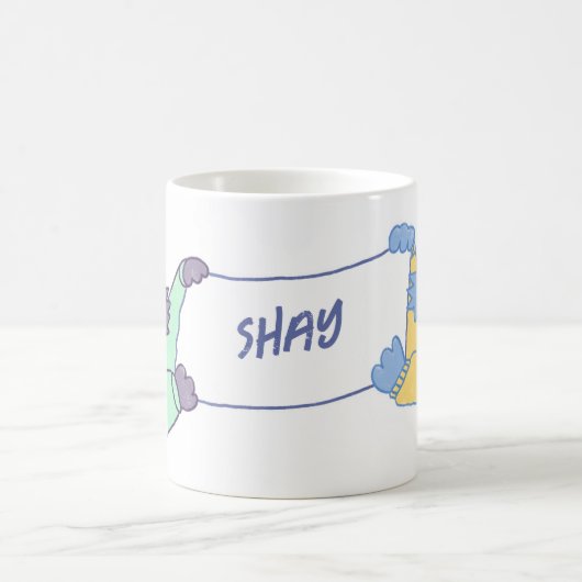 Schattigee Katten Aangepaste Naam Koffie Mok (Center)