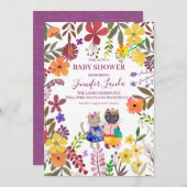Schattigee katten Baby shower uitnodiging (Voorkant / Achterkant)