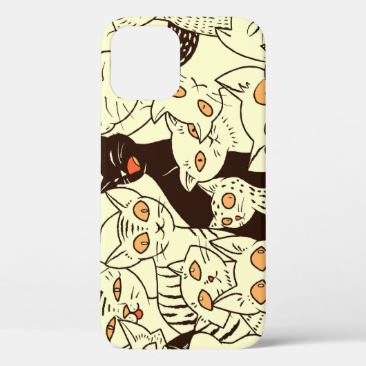 Schattigee katten  behangpatroon Case-Mate iPhone case (Achterkant)