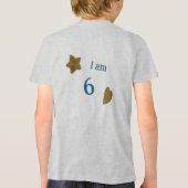 Schattigee Katten Blauwe Verjaardag Naam Tri-Blend Shirt (Achterkant)