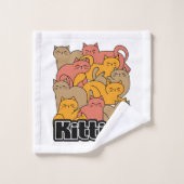 Schattigee Katten Design - Schattige Cat Art Bad Handdoek (Wasdoekje)