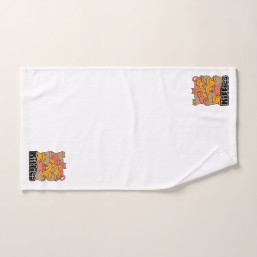 Schattigee Katten Design - Schattige Cat Art Bad Handdoek (Handdoek)