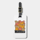 Schattigee Katten Design - Schattige Cat Art Bagagelabel (Voorkant verticaal)