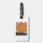 Schattigee Katten Design - Schattige Cat Art Bagagelabel (Achterkant verticaal)