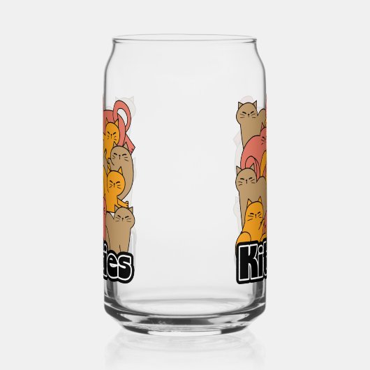 Schattigee Katten Design - Schattige Cat Art Blikvorm Glas (Rechts)