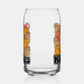 Schattigee Katten Design - Schattige Cat Art Blikvorm Glas (Links)
