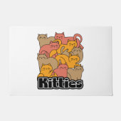 Schattigee Katten Design - Schattige Cat Art Deurmat (Voorkant)