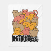 Schattigee Katten Design - Schattige Cat Art Fleece Deken (Voorkant)