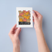 Schattigee Katten Design - Schattige Cat Art Flyer (Hand)
