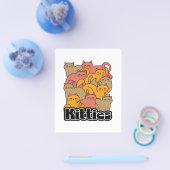 Schattigee Katten Design - Schattige Cat Art Flyer (Enkel)