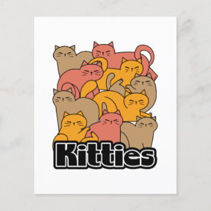 Schattigee Katten Design - Schattige Cat Art Flyer