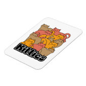 Schattigee Katten Design - Schattige Cat Art Magneet (Linkerzijde)
