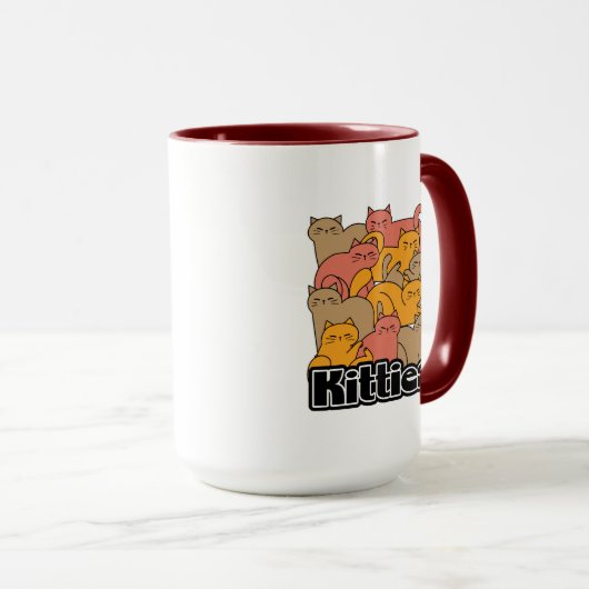 Schattigee Katten Design - Schattige Cat Art Mok (Voorkant rechts)